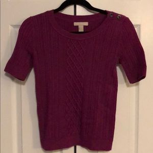 Purple cable knit sweater